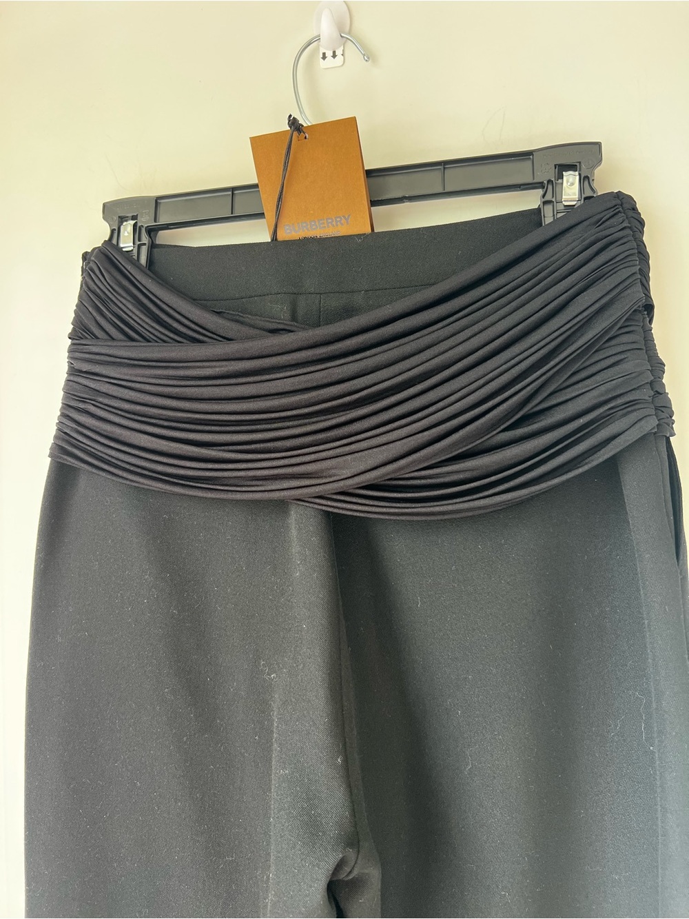 Burberry Black pants with Draped Waistband